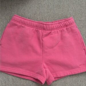 Aritzia Pink Sweatfleece Shorts